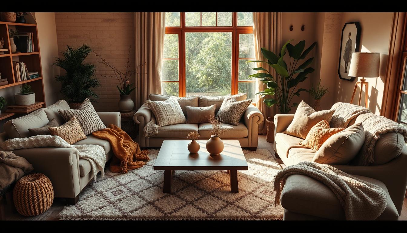 Gemütliche Wohnzimmer Einrichtungszonen