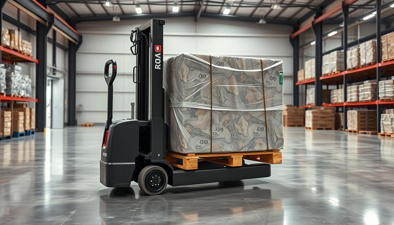 Steine und andere schwere Lasten mit einem Hubwagen einfach bewegen